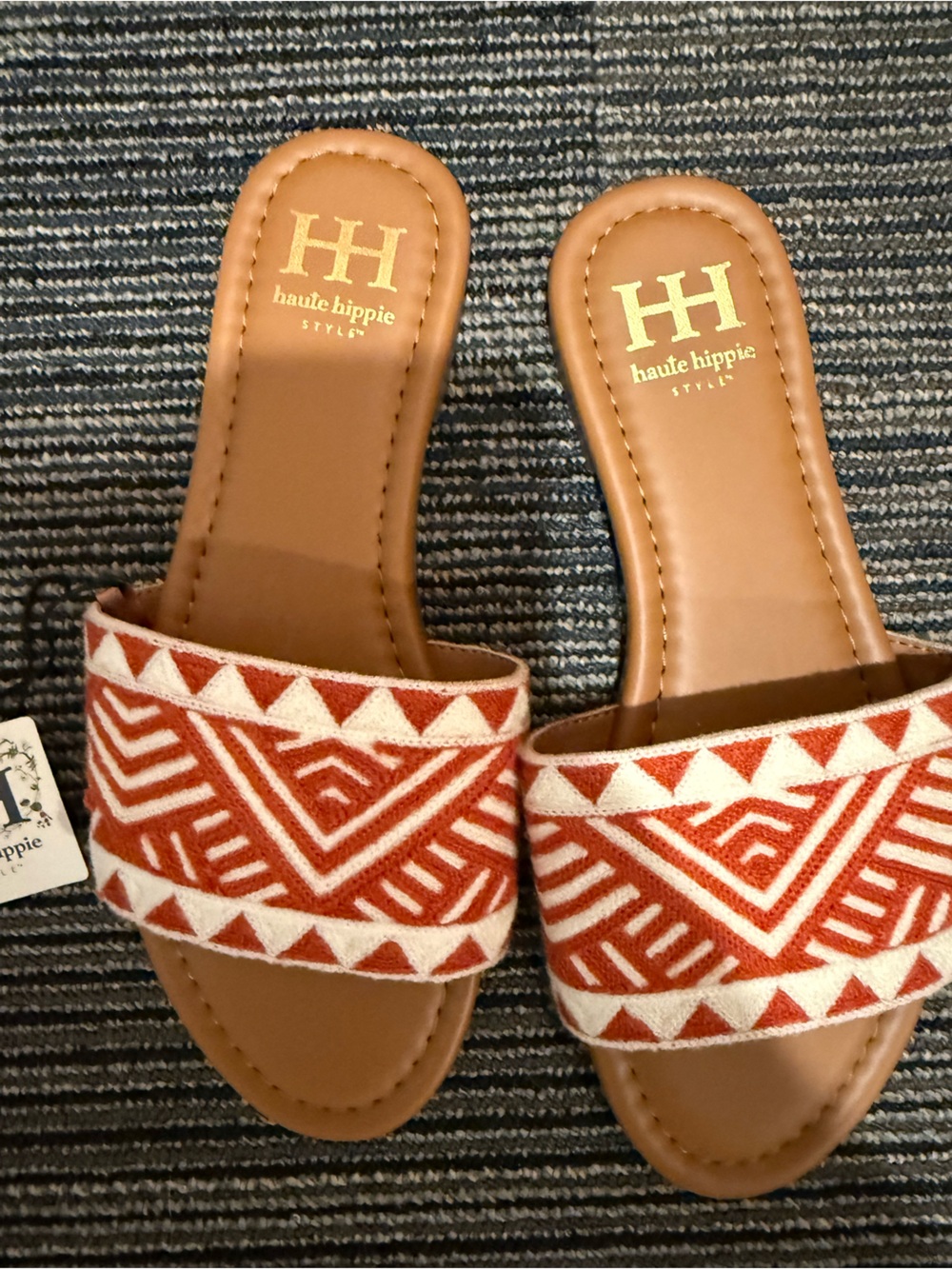 Haute Hippie Red and White Sandals - Picture 2 of 4